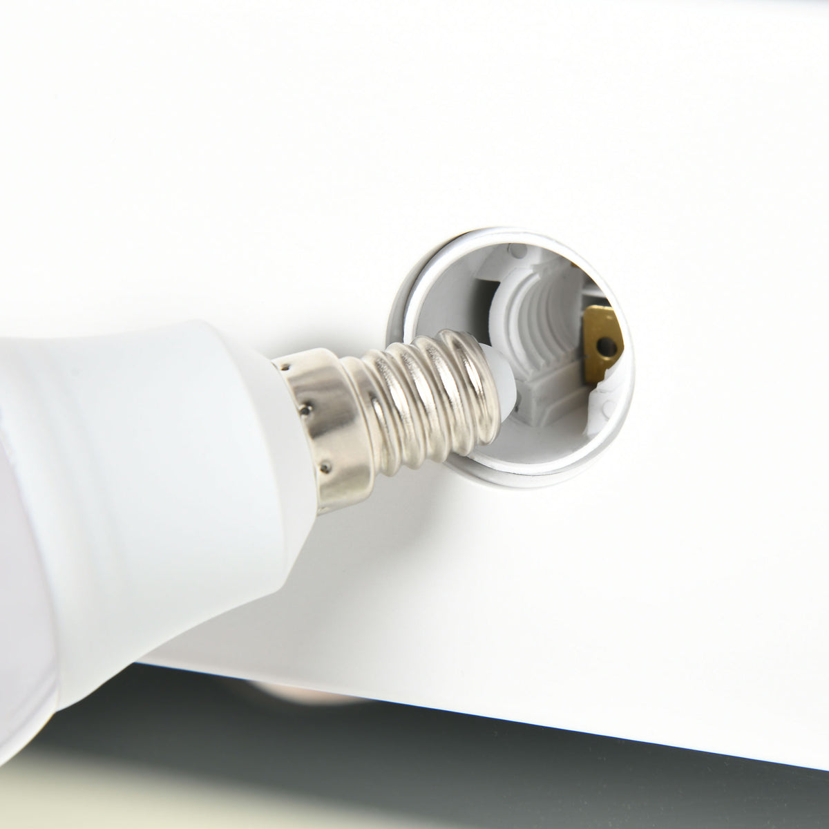 HOMCOM Hollywood Spiegel mit Beleuchtung, Touch-Steuerung, Memory-Funktion, 12 dimmbare LED-Lampen, weiß, 80 x 60 cm