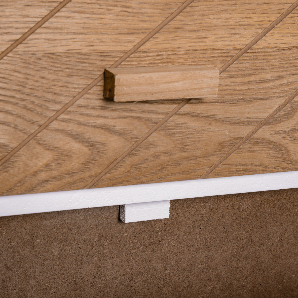 HOMCOM Nachttisch Nachtkommode Flurkommode mit Schubladen Holz weiß + natur 40 x 30 x 75 cm