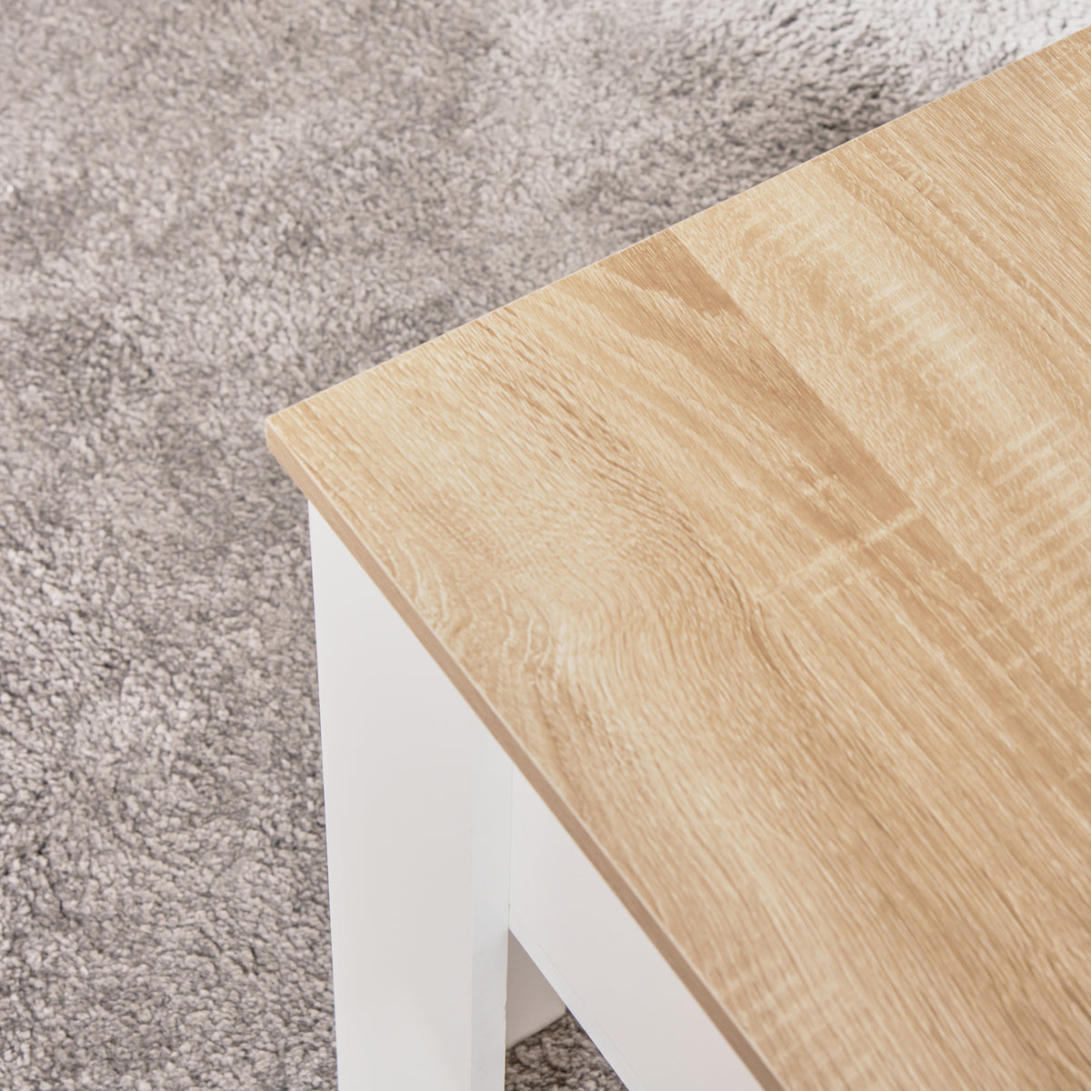 HOMCOM Höhenverstellbarer Couchtisch, Wohnzimmertisch mit verborgenem Stauraum, moderner Stil, für Wohnzimmer, Büro, 100x50x45cm, weiß