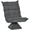 HOMCOM Relaxsessel Lesesessel, drehbar, Leinenoptik, 62 cm x 70 cm x 95 cm, Grau