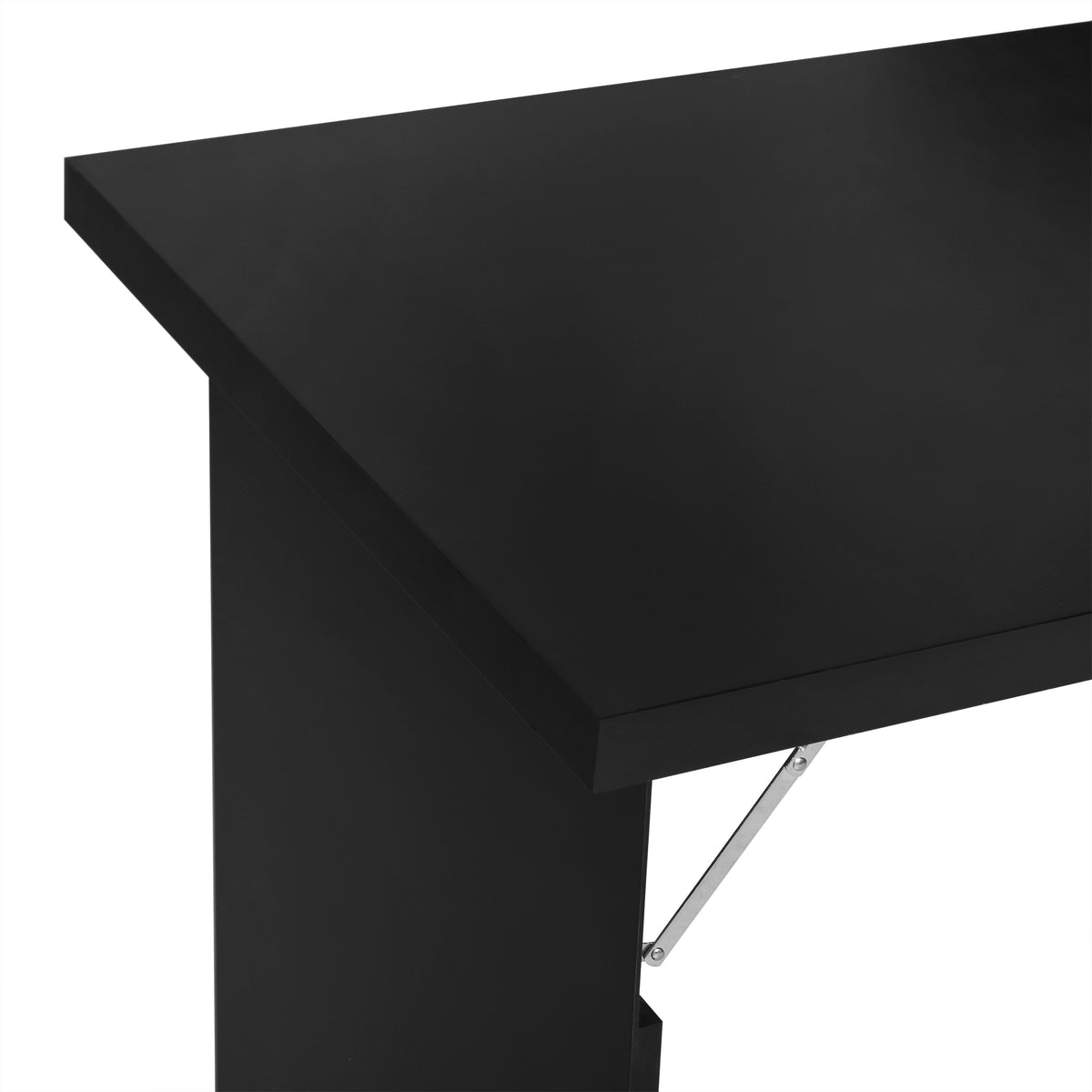 HOMCOM Wandklapptisch Wandschreibtisch, inkl. Schreibtafel, 60 cm x 94,5 cm x 147 cm, Schwarz