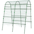 Outsunny Großer Rankbogen, Vogelschutznetz, einfache Montage, Metall, 144 x 167 x 206 cm