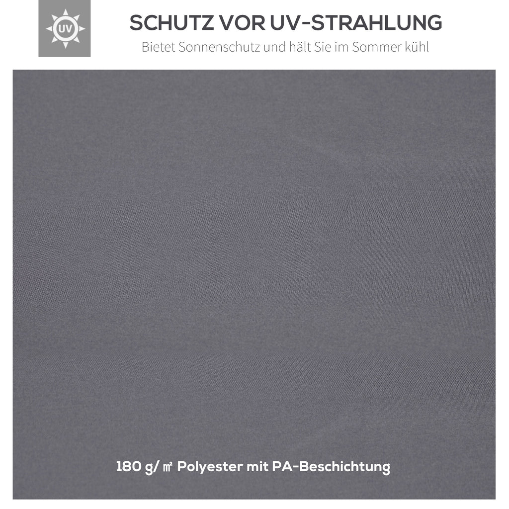 Outsunny Ersatzdach für Pavillon 3x3m wasserabweisend Pavillondach für Metallpavillon Pavillon Ersatzdach Gartenpavillon Partyzelt Gartenzelt Polyester Dunkelgrau