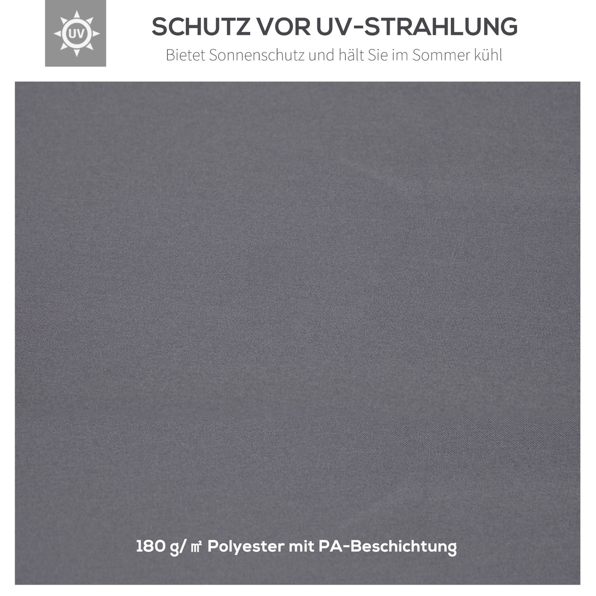 Outsunny Ersatzdach für Pavillon 3x3m wasserabweisend Pavillondach für Metallpavillon Pavillon Ersatzdach Gartenpavillon Partyzelt Gartenzelt Polyester Dunkelgrau