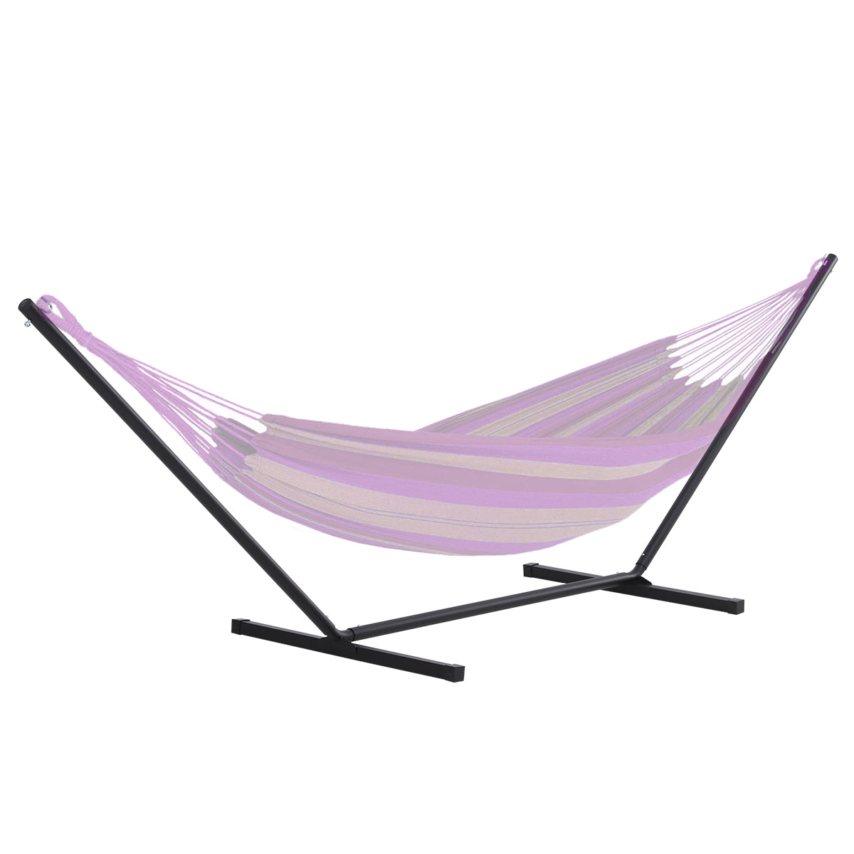 Outsunny Hängemattengestell für Hängematten Hängemattenständer mit Haken Garten Strand Metall 360 x 92 x 112 cm bis 120 kg