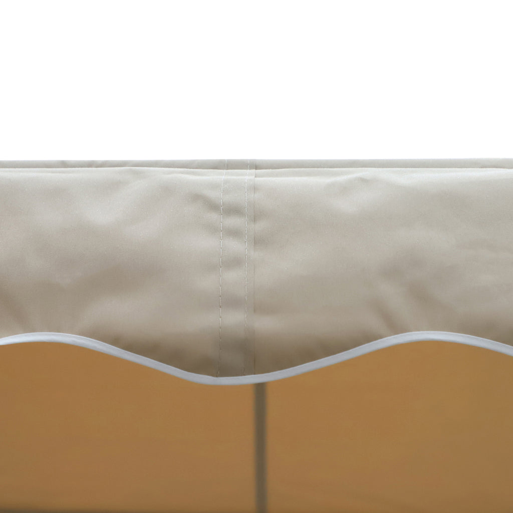 Outsunny Standmarkise Gartenmarkise Markise mit Faltarm Kurbel Terrasse Creme 3x3m