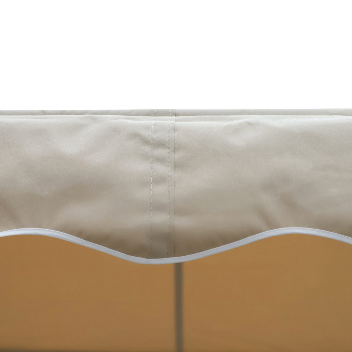 Outsunny Standmarkise Gartenmarkise Markise mit Faltarm Kurbel Terrasse Creme 3x3m
