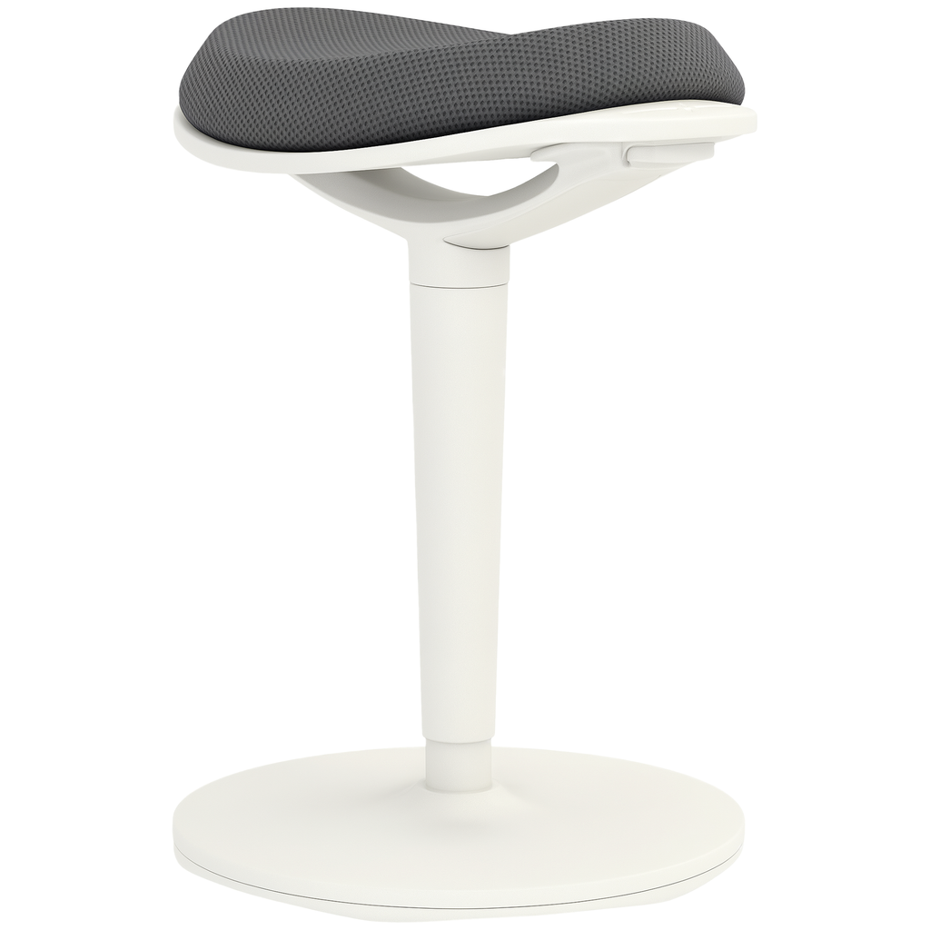HOMCOM Pendelhocker, ergonomisch, höhenverstellbar, bis 120 kg, 42,5x35,5x56,5-71,5cm, Grau