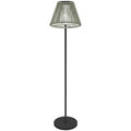 Outsunny Solar Stehlampe Rattan Solarlampen mit Lichtsensor 25 LED-Lichte Solarleuchte im Boho-Stil Ø33 x 135 cm
