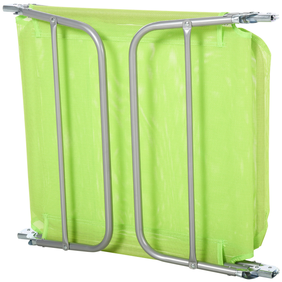 Outsunny Sonnenliege klappbar Gartenliege mit Kopfkissen Liegestuhl verstellbar mit 5-Fach Campingliege bis 120kg belastbar für Garten, Balkon und Pool geeignet, 4 Farben(Grün)