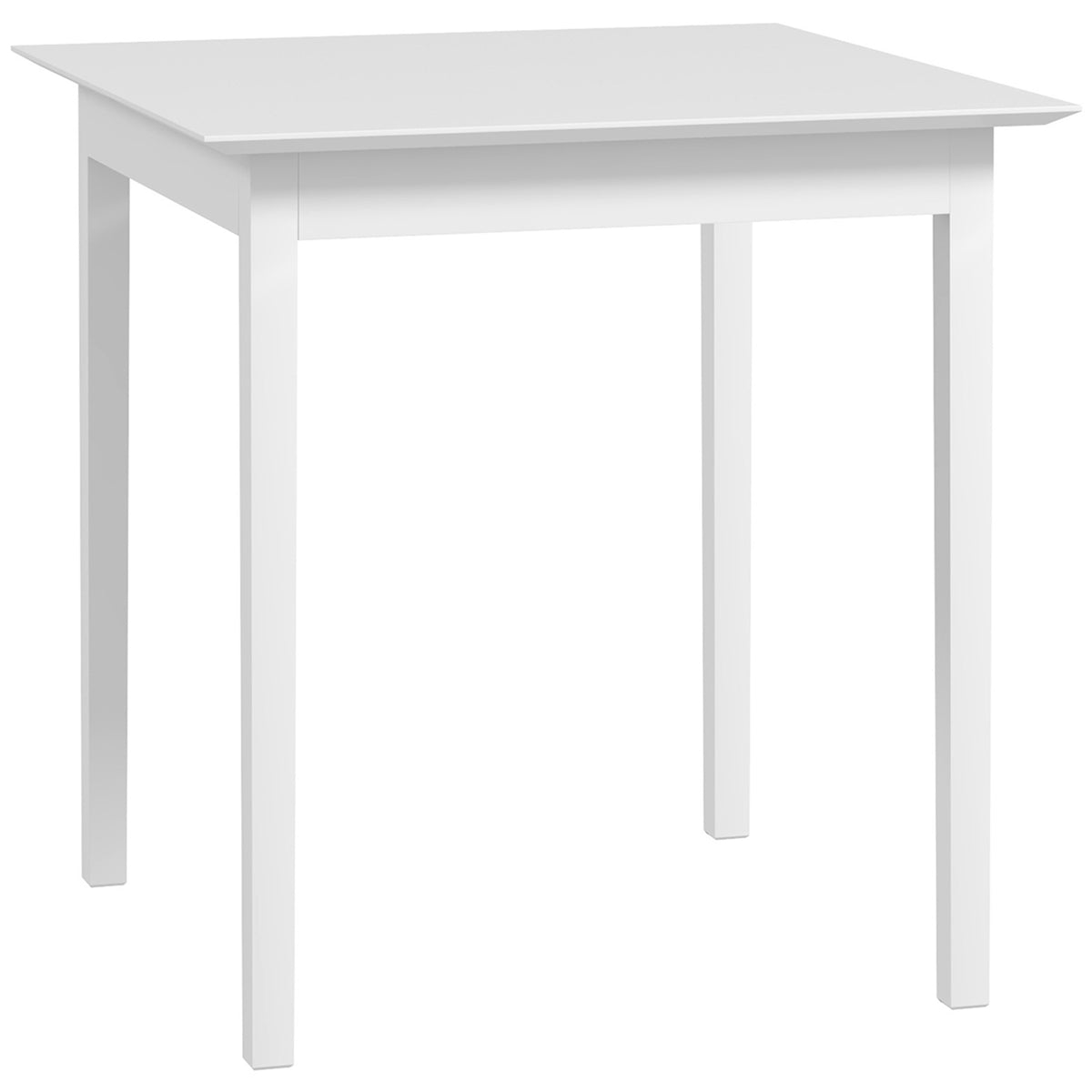 HOMCOM Küchentisch Esstisch Quadratischer Tisch, modernes Design, 75 cm x 75 cm x 76 cm, Weiß