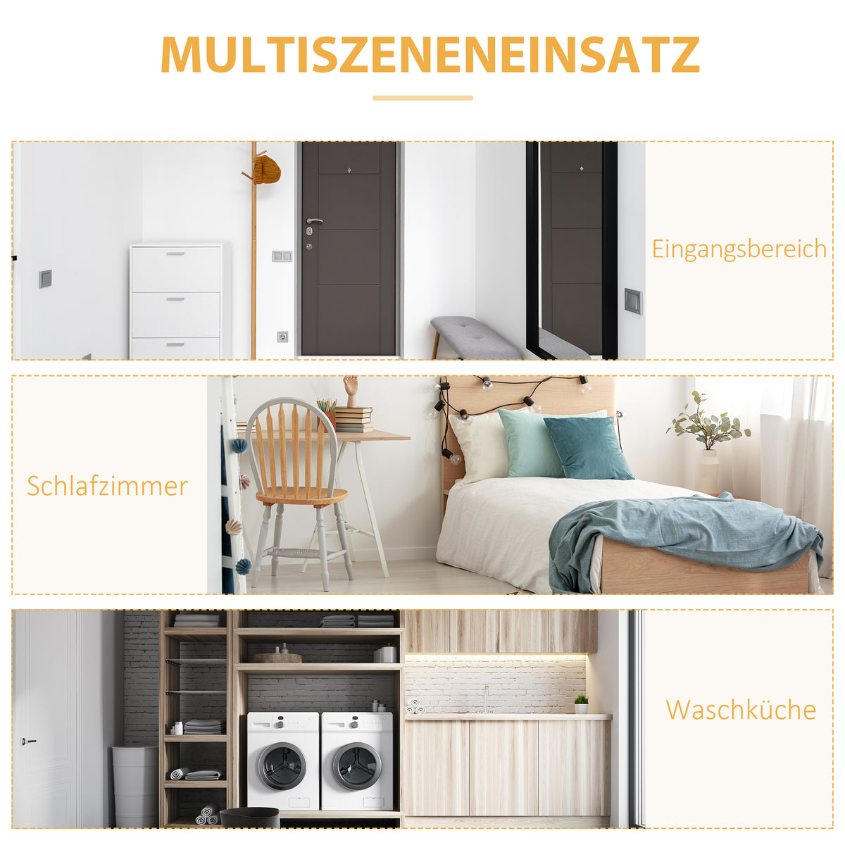 HOMCOM Kleiderständer Garderobenständer, 5 Regale u. 1 Kleiderstange 101 cm x 39 cm x 160 cm