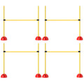 PawHut 4-teiliges Hunde-Agility-Set mit 4 Hürden und Tragetasche für das Sprungtraining, Gelb