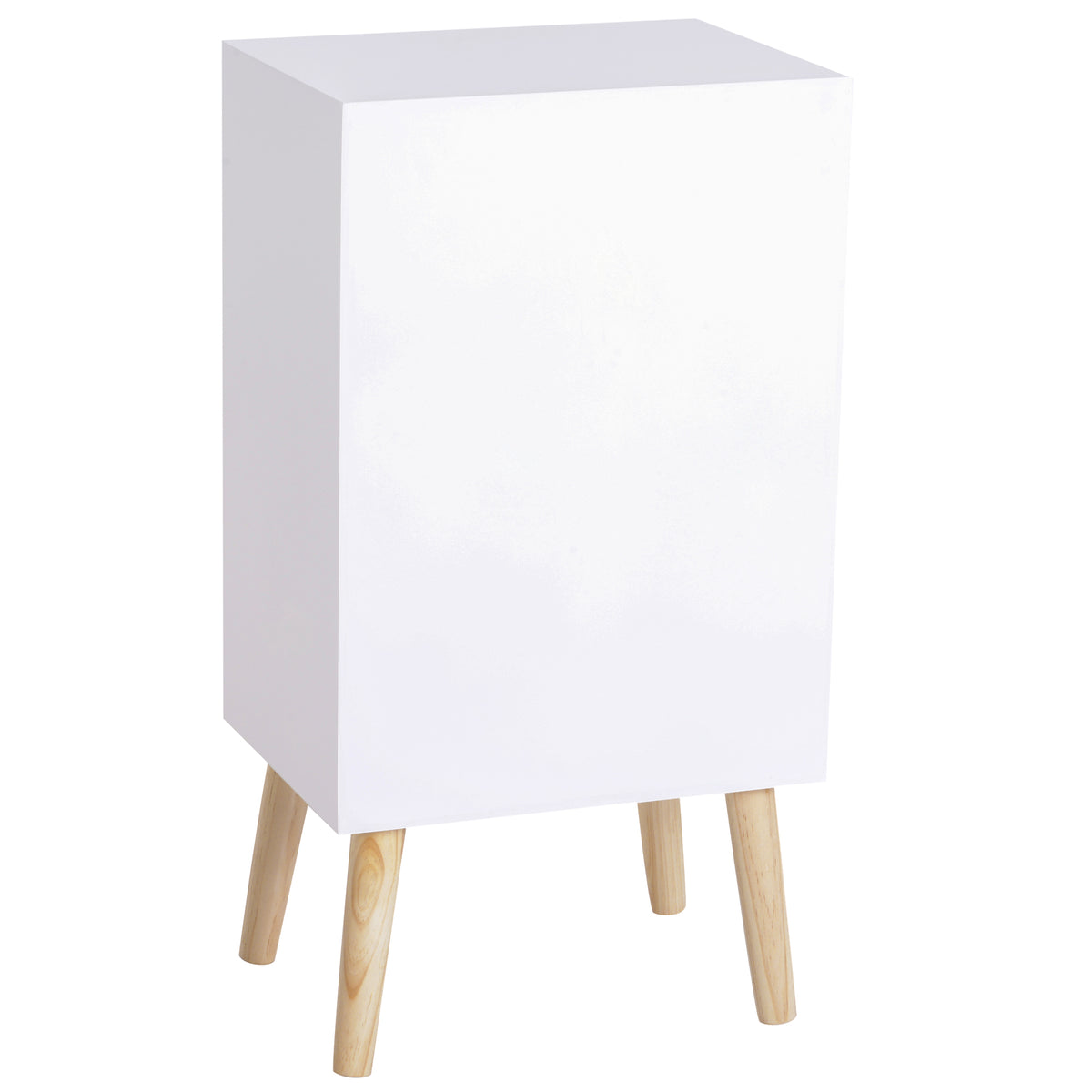 HOMCOM Nachttisch Nachtkommode Flurkommode mit Schubladen Holz weiß + natur 40 x 30 x 75 cm