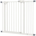 PawHut Türschutzgitter für Hunde, Absperrgitter, Schutzgitter für Haustiere, Metall, Kunststoff, ,74-80/87-94 cm, Weiß