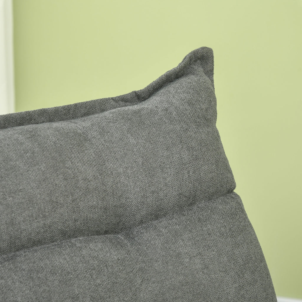 HOMCOM Relaxsessel Lesesessel, drehbar, Leinenoptik, 62 cm x 70 cm x 95 cm, Grau