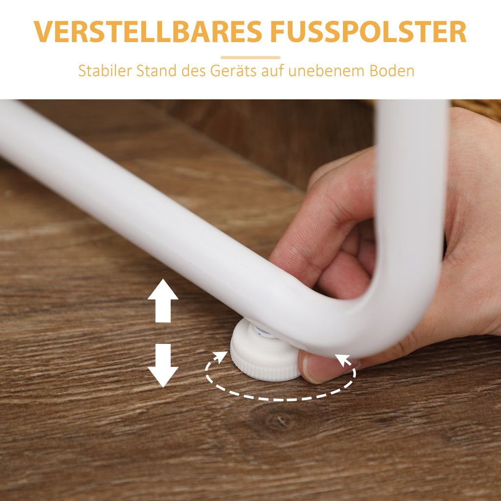 HOMCOM Kleiderständer Garderobenständer, 5 Regale u. 1 Kleiderstange 101 cm x 39 cm x 160 cm