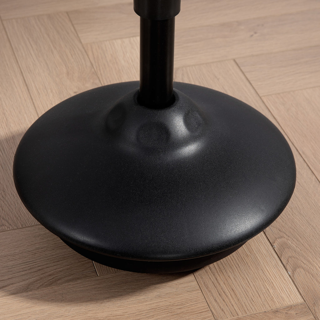 HOMCOM Stehhocker ergonomischer Schwenksitz 360° großer Standfuß 36 x 36 x 70-90 cm schwarz